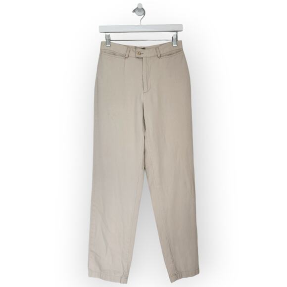 Vintage 90s Dockers Khaki Pants High Rise Straight Leg Trousers 4 Y2K - Picture 1 of 11